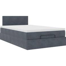 vidaXL Ottoman-Bett mit Matratze & LEDs 120x190 cm Samt Bettrahmen