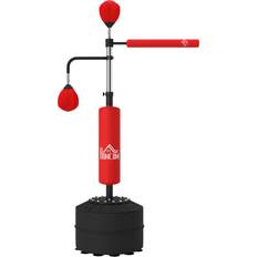 Homcom 3 in 1 Red Freestanding Adjustable Boxing Punching Bag Stand 230 x 50 x 88 cm