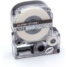Label Tape Compatible With KingJim SR150 SR180 SR230C SR300TF SR330 SR3700P SR3900C Label Printer 12mm White on Transparent