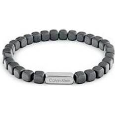 Smycken Calvin Klein Hematite Steel Beaded Bracelet - Grey