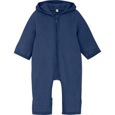Dünnere Overalls Huttelihut Kid's Pram Suit Bear Ears Cot Fleece - Blau