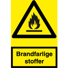 Otto Schachner Varningsskylt Brandfarliga Ämnen Självhäftande A4