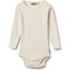 S Bodyer Børnetøj Wheat Langærmet Rib Body Regitze - Ivory