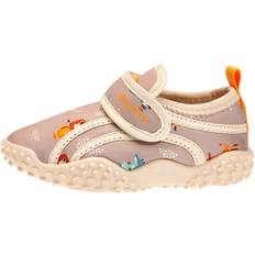 Brun Badesko Børnesko Playshoes Aqua Sko Vilde Dyr - Beige/Lysebrun/Orange