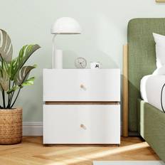 Latitude Run 2-Drawer Nightstand Modern With Storage 18.11cm H X 45cm W X 15.74cm D Bedside Table