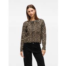 Leopard - Women Cardigans Vila Leopard Print Knitted Cardigan