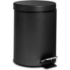 Harbour Housewares 3L Matt Round Stainless Steel Bathroom Pedal Bin