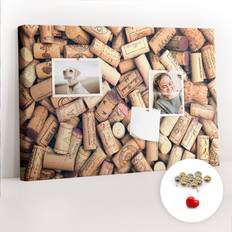 Brown Bulletin Boards East Urban Home Madhwi Wall Mounted Cork Board with Print Message 40cm H x 60cm W x 2.5cm D