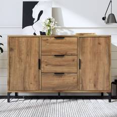 Borough Wharf Living Room 2 Door 3 Drawer with Adjustable Shelf Dark Oak 76cm H X 40cm W X 120cm D Sideboard
