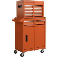 Tool Storage Costway High Capacity Tool Storage Cabinet with Lockable Wheels