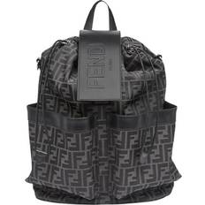 Fendi Backpacks Fendi Embossed Leather Backpack - Black