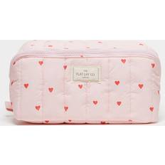 Zipper Toiletry Bags & Cosmetic Bags The Flat Lay Co. Marshmallow Makeup Bag - Sweet Pink Hearts