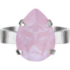 Caroline Svedbom Ringar Caroline Svedbom Mini Drop Ring Rhodium Soft Pink