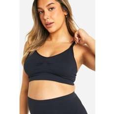 Maternity & Nursing boohoo Womens Maternity Seamless Nursing Bra Black S