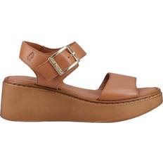 Brown - Women Heeled Sandals Hush Puppies Beatrix Wedge Sandals - Tan