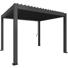 Metal Pergola 3.5m x 3m Metallic Dark Grey
