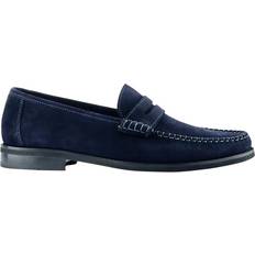 Shoes Jones Bootmaker Quennell Suede Penny Loafers - Navy