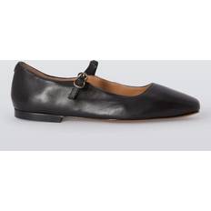 John Lewis Harrietta Wide Fit Mary Jane Leather Pumps - Black
