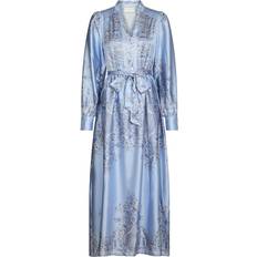 Neo noir nova paisley border dress Neo Noir Nova Paisley Border Dress - Light Blue