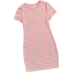 Shein Teen Girls Striped Rib-Knit Dress