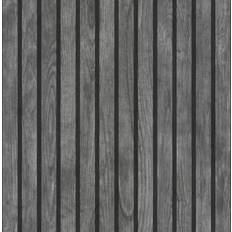 Wallpapers Muriva Wooded Slats Black Wallpaper
