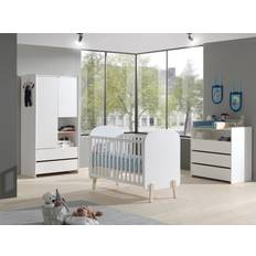 Vipack Babyzimmer Kommode Wickelaufsatz Kleiderschrank 60 x 120 Möbel Weiss