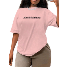Shein Plus Letter Graphic Drop Shoulder Tee