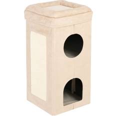 Kattetårn Zooplus H77xL39xB39cm Soft'n Scratchy beige/hvid kattetårn
