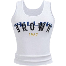 Shein Womens Slim Fit Letter Print Tank Top