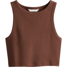 H&M Cropped Vest Top - Brown
