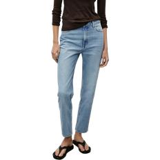 Mango High-Waisted Mom 2000 Jeans - Medium Blue