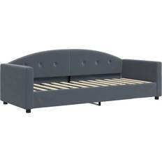 vidaXL Dagbädd Mörkgrå 80 x 200 cm Sammet Soffa 222cm 3-sits