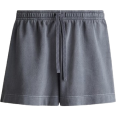 H&M Washed Cotton Sweatshorts - Blue/Grey