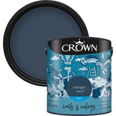 Crown Paint Crown & Emulsion Wall Paint Midnight Navy 5L