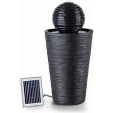 Solar Water Feature SolaBall Grey with LED's