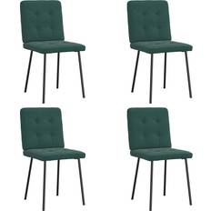 vidaXL Spisebordsstole 4 Stk Velour Mørkegrøn Køkkenstol 83cm 4stk