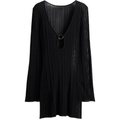 H&M Rib-Knit Beach Dress - Black