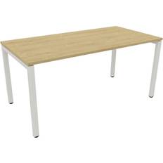 Nowy Styl Büroschreibtisch Manuell 160 x 80 cm Weiß/Hamilton Oak Skrivbord