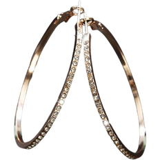 Shein 1pair Rhinestone Decor Hoop Earrings