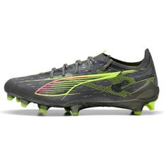 Grey - Women Football Shoes Puma Ultra 5 Ultimate FG Fußballschuhe - Matte Aged Silver/Yellow Alert