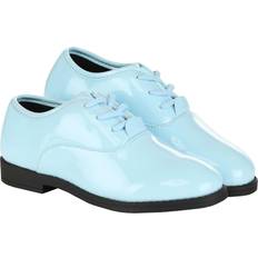 Blue Shoes Fancy Dress Fun Costumes Child Powder Blue Shiny Tuxedo Shoe