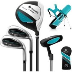 KUYOTQ Junior Complete Golf Club Set Right Hand with Rain Hood for Kids Blue