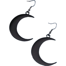 Black Earrings Shein Gothic Style Retro Black Moon Big Moon Shaped Earrings For Yk Women