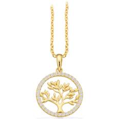 8k - Guld Berlocker & Hängen Scrouples Tree Of Life 8 Karat Guld Hänge Med Zirconia - 214533