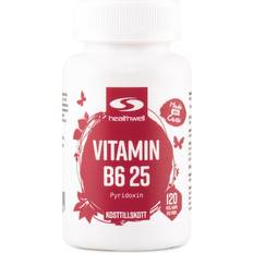 D vitamin 25 Healthwell Vitamin B6 25, 120 kapsler 120 stk