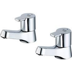 Sandringham SL 21 Basin Pillar Taps Pair Chrome