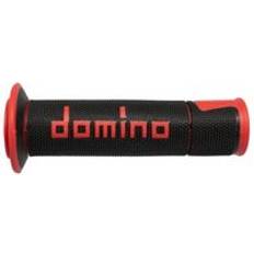 Domino A450 Road Racing Open Ended Motorcycle Grips - Black/Red
