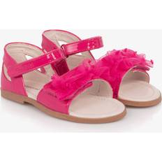 Patent Leather Sandals Children's Shoes Mayoral Girls Faux Patent Leather Sandals - Pink