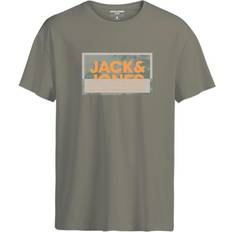 Silver Överdelar Jack & Jones Junior Silver Sage Cologan T-Shirt Crew Neck Silver Sage