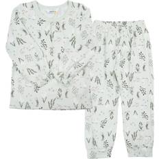 Bambu Pyjamasar Barnkläder Joha Pyjamas Underkläder Barn - Färg Vit/Grå
